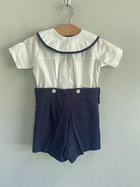 Monday's Child Sailor Shirt & Corduroy Shorts Outfit Boys 2T